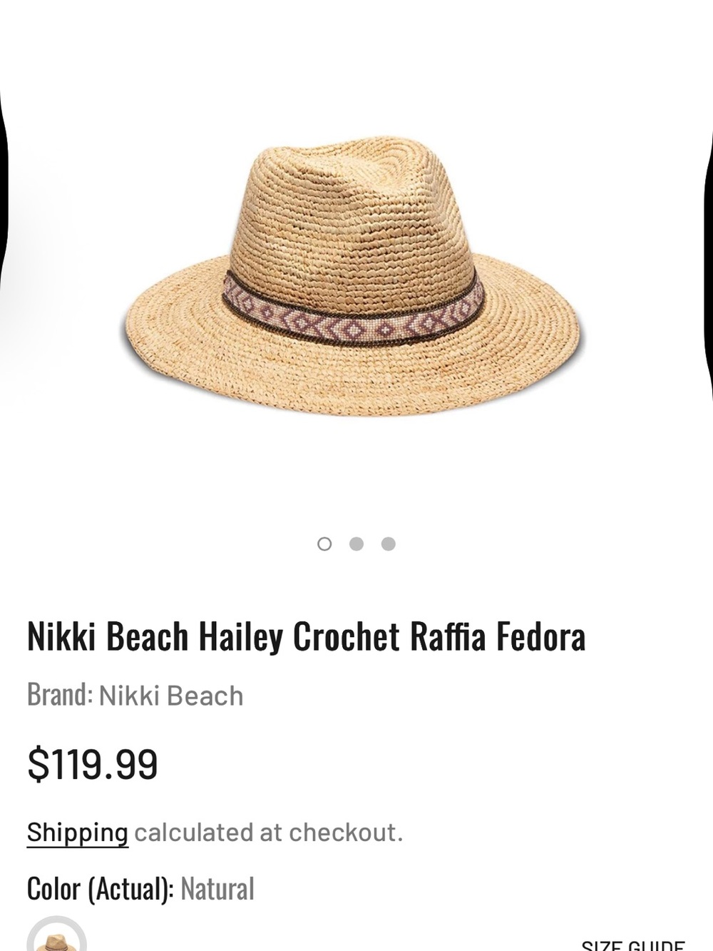 Natural Raffia Crochet Fedora